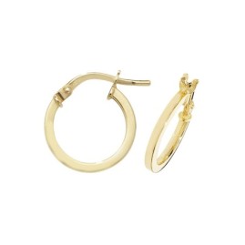 9ct Gold Hoop Earrings - 15mm