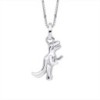 D for Diamond Sterling Silver T-Rex Pendant - P5359