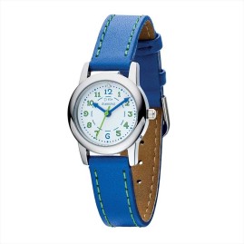 D for Diamond Blue Leather Strap Child's Watch - Z1023