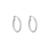 Tianguis Jackson Silver Small Diamond Cut Hoop Earrings