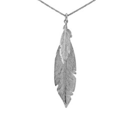 Tianguis Jackson Sterling Silver Double Feather Necklace