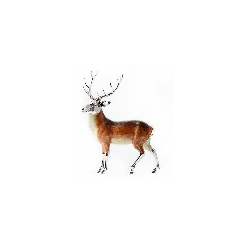 Saturno Sterling Silver & Enamel Small Stag - 13147-S