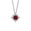 Ruby and Diamond Cluster Star Necklace - Macintyres of Edinburgh