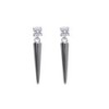 Diamonfire Sterling Silver CZ Spike Drop Earrings