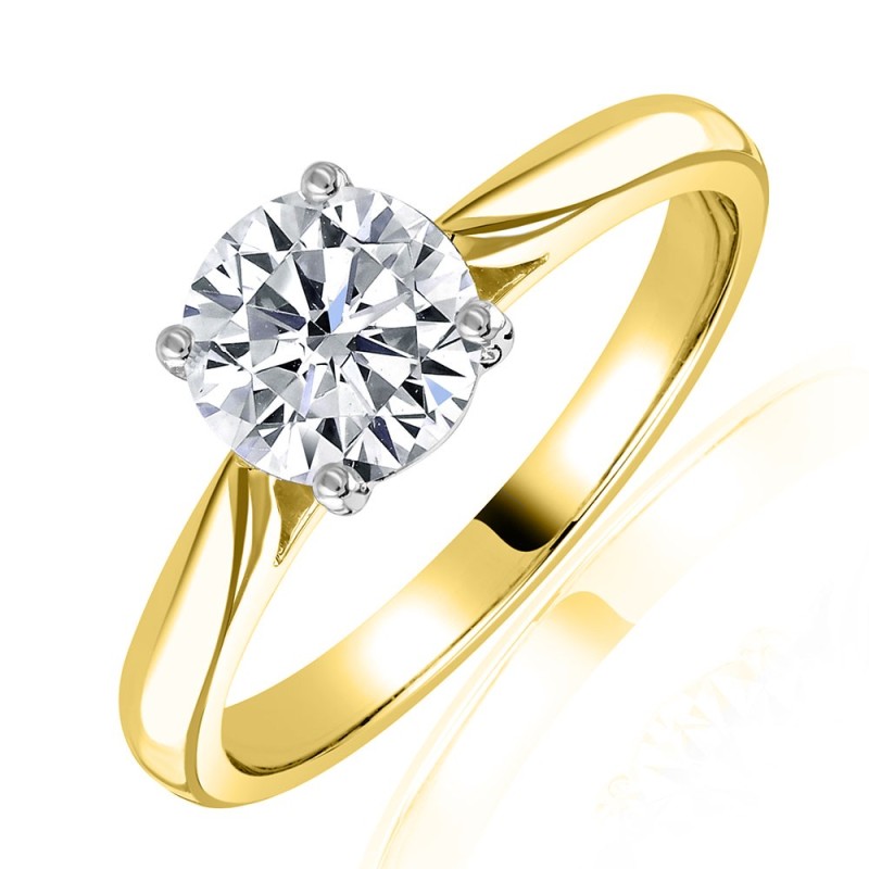 18ct Gold Diamond Solitaire Engagement Ring - 1.00ct E/VS2