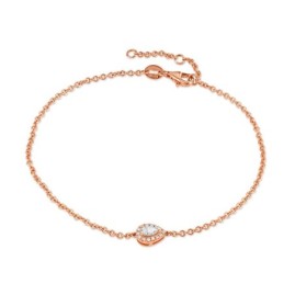 18ct Rose Gold Pear Shaped Diamond Bracelet  D 0.21