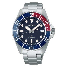 Seiko Prospex Solar Divers in Blue-Red-Blue - SNE595P1