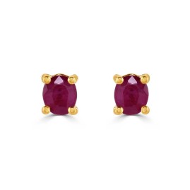 18ct Oval Ruby Stud earrings - 1.00ct