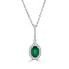 18ct Gold Emerald & Diamond Pendant E 0.66 D 0.21ct