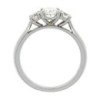 Platinum 3 Stone Oval & Round Diamond Ring - 0.73 + 0.36 F/VS1