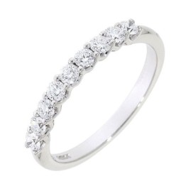 Platinum 9 Stone Diamond Eternity Ring- 0.48cts