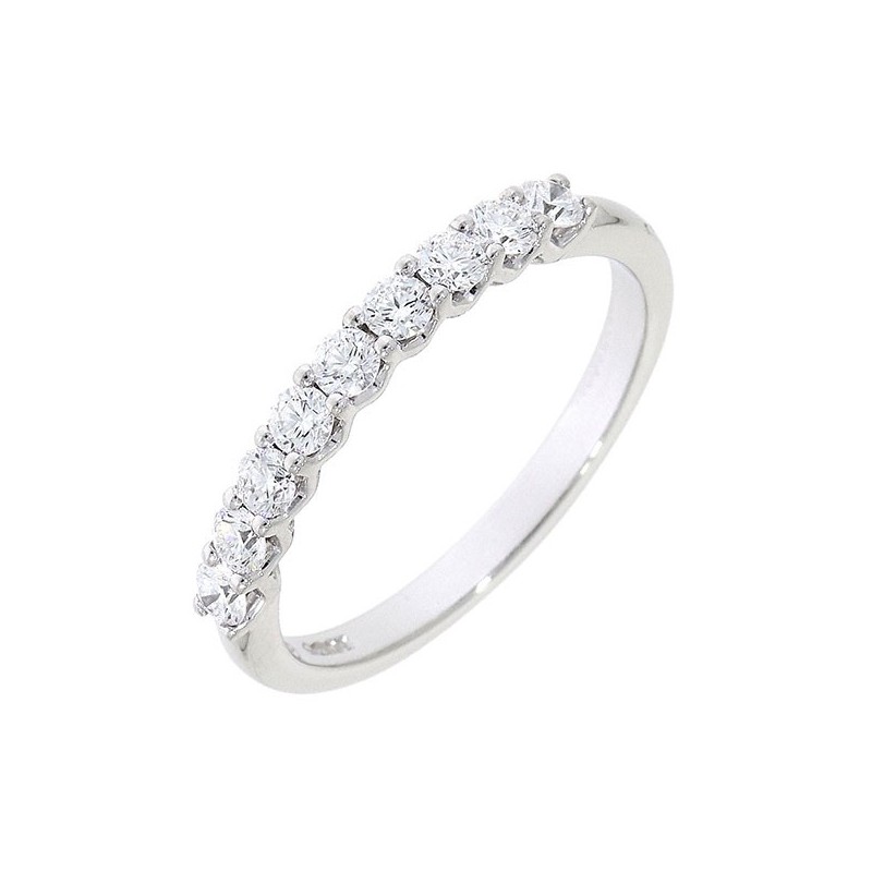 Platinum 9 Stone Diamond Eternity Ring- 0.48cts