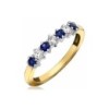 18ct Gold Sapphire & Diamond Eternity Ring - S 0.45 D 0.25