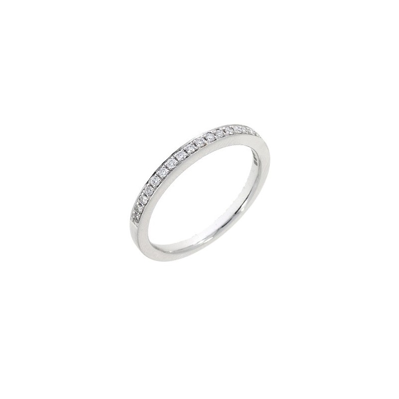 18ct White Gold Diamond Set Band - 0.17ct