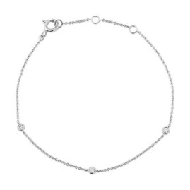 9ct White Gold Diamond Bracelet - 0,09ct