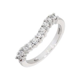 18ct White Gold 10st Diamond Shaped Eternity Ring - 0.41