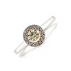 Platinum & Gold Natural Fancy Yellow Diamond Ring - 0.50 + 0.08