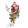 Saturno Sterling Silver & Enamel Santa & Sleigh Figurine - 13394