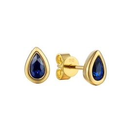 18ct Gold Pear-shaped Sapphire Stud Earrings - 0.51ct