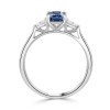 Light Ceylon Sapphire & Diamond Engagement Ring in Platinum