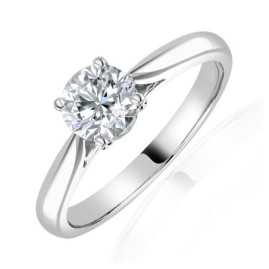 Platinum Diamond Solitaire Ring - 0.80ct D/VS2