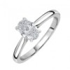 Platinum Oval Diamond Solitaire Ring - 0.60 D/SI1