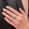 18ct Gold 7st Emerald & Diamond Eternity Ring - E 0.59 D 0.44ct