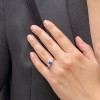 Platinum 3st Sapphire & Diamond Ring S 1.01 D 0,20