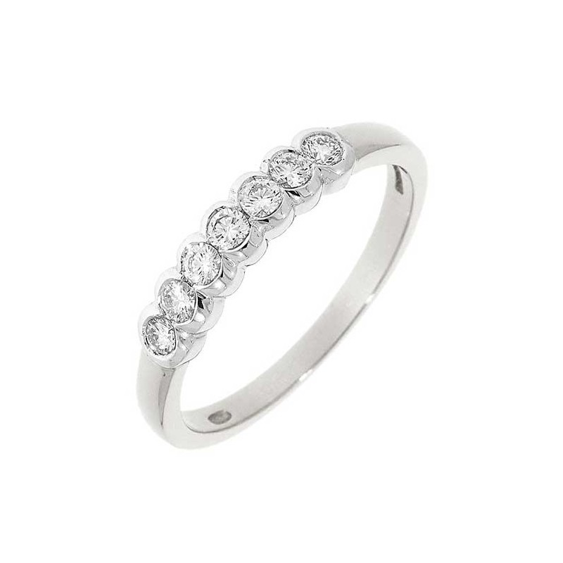 Platinum 7st Diamond Eternity Ring - 0.70cts