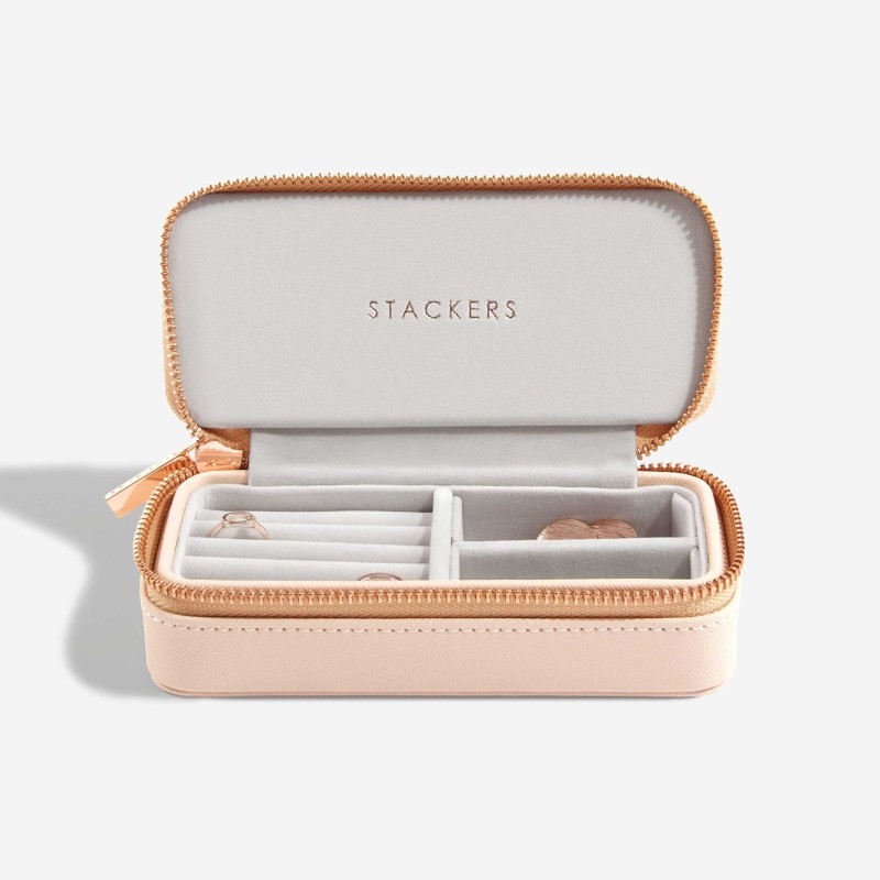 Stackers Blush Mid Size Zipped Travel Jewellery Box - 75343