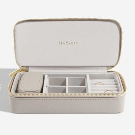 Stackers Taupe Large Zipped Travel Jewellery Box - 75347