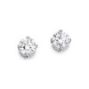 18ct White Gold Diamond Solitaire Stud Earrings - 0.68cts