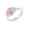 Platinum Pink Sapphire & Diamond Ring - S 1.04 D 0.58