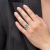 Platinum Emerald & Diamond Ring E 1.72 D 0.50