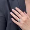 18ct Gold Oval Emerald & Diamond Cluster Ring  E:0 69 D:0 22ct