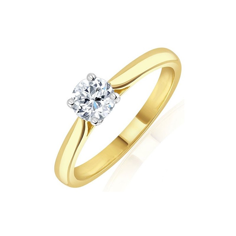 18ct Gold Diamond Solitaire Ring - 0.70ct G/VS2