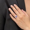 18ct White Gold Tanzanite & Diamond Ring - T 1.47  D 0.57