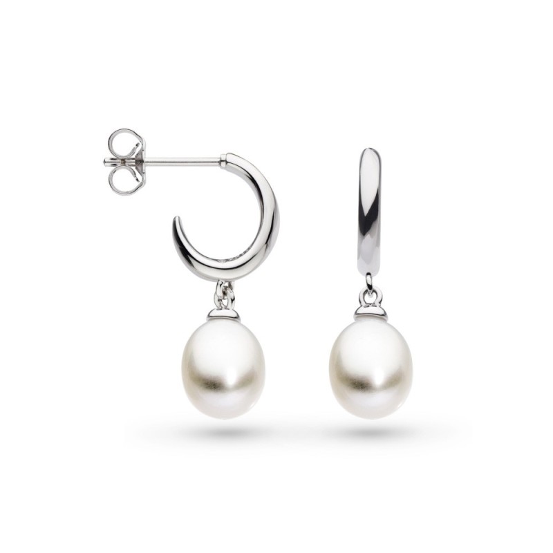 Kit Heath Pebble Pearl Droplet Hoop Earrings- 50183FP