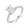 Platinum Lab Grown Radiant Cut Diamond Ring - 1.52 + 0.16 E/VVS