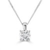 18ct White Gold Lab Grown Diamond Pendant - 0.71ct E/VS1