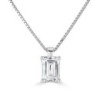 18ct White Gold Lab Grown Emerald Cut Pendant - 1.71ct  D/VVS2