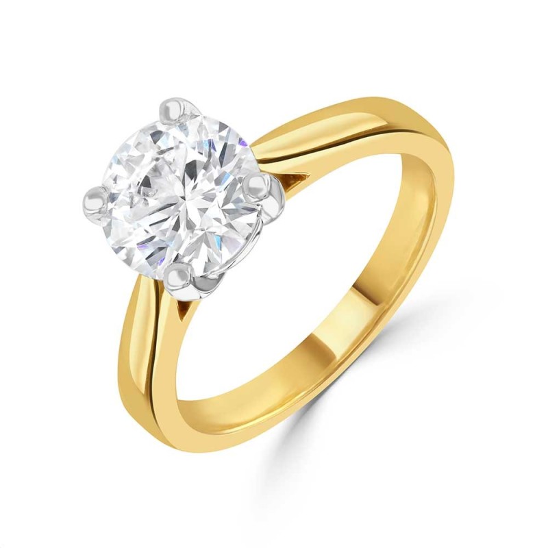 18ct Gold Lab Grown Diamond Solitaire Ring - 2.00cts D/VS1