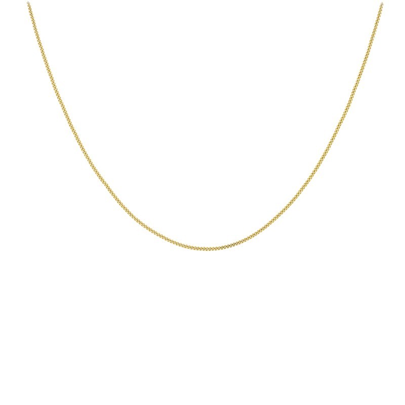 9ct Yellow Gold 20"Diamond Cut Curb Chain