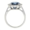 18ct White Gold  Aquamarine & Diamond Ring  - A 3.23 D 0.35