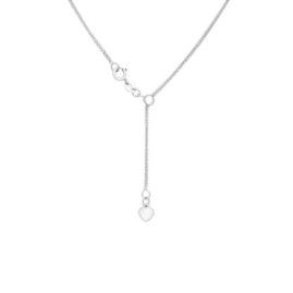 18ct White Gold 16 - 20"Adjustable Spiga Chain