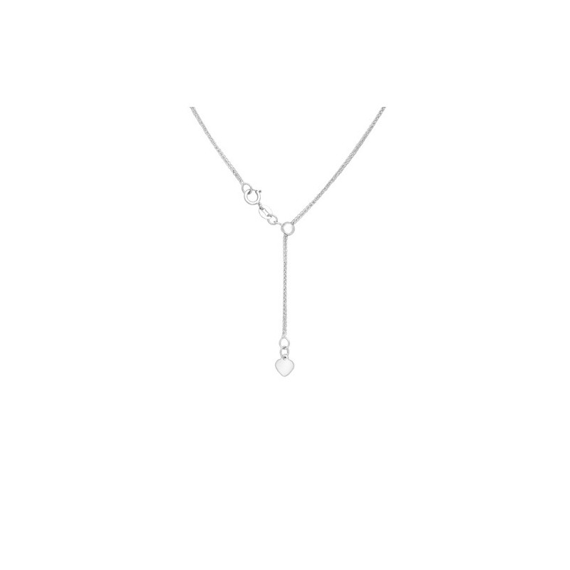 18ct White Gold 16 - 20"Adjustable Spiga Chain