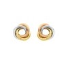 9ct Three Colour Gold 10mm Knot Stud Earrings