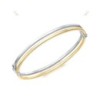 9ct Two-colour Gold Double Square Tube Bangle