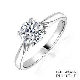 Platinum Lab Grown Diamond Solitaire Ring - 1.03ct F/IF