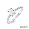 Platinum Lab Grown Oval Diamond Ring - 1.00 E/VS2